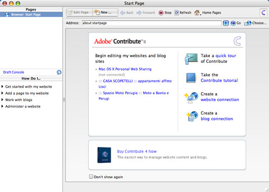 Maschera avvio adobe contribute 4
