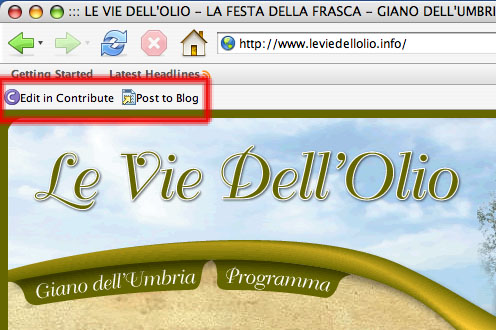 Pulsanti modific in contribute e post blog su firefox