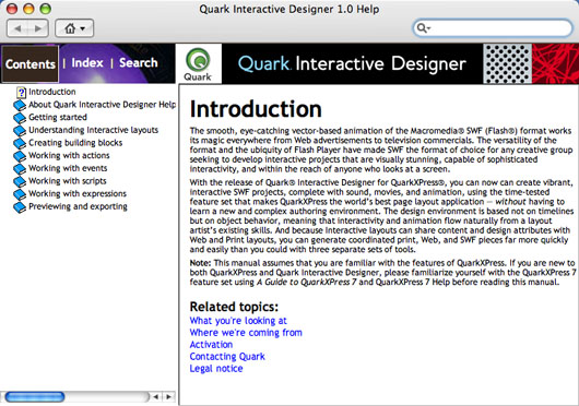 Aiuto quark interactive designer