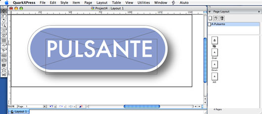 Creare pulsante quark interactive designer